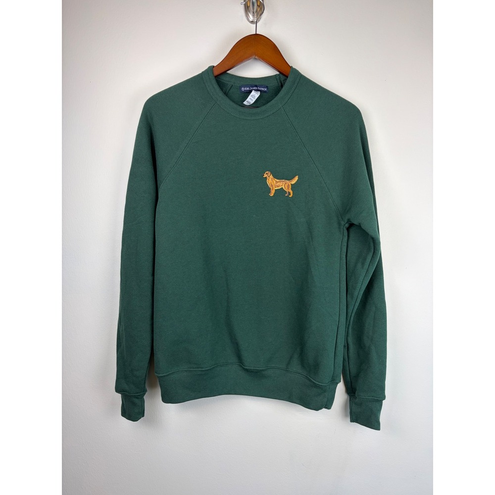 Kiel James Patrick American Retriever Dog Sweatshirt Small Green Preppy Crewneck